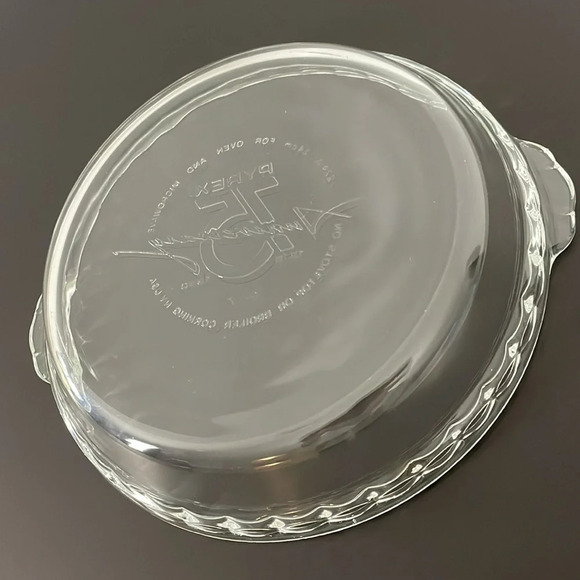 Pyrex Vintage Pie Plate Dish 75th Anniversary Commemorative Clear Glass  Baking - Picture 5 of 8
